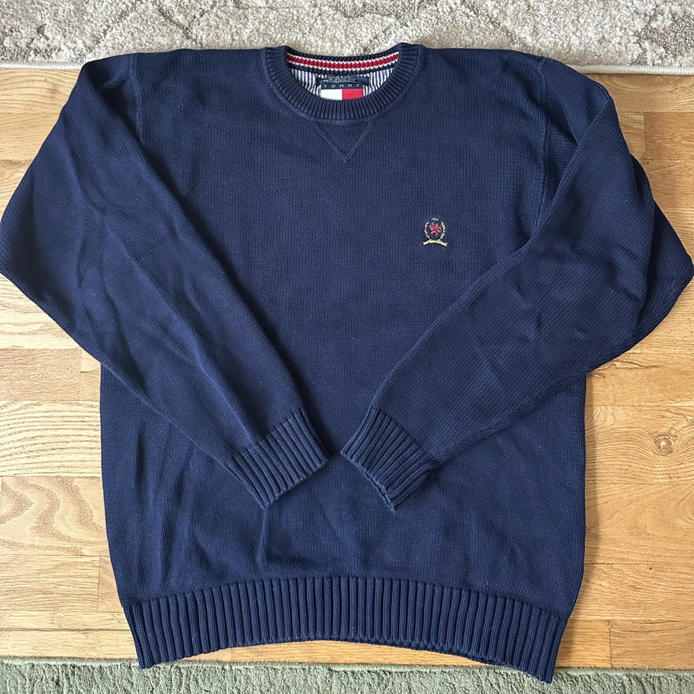 Tommy Hilfiger vintage Dark Blue Crewneck knit Sweater